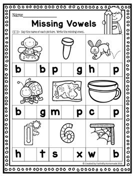 Kindergarten Math & Literacy Worksheets (Pack #2) by Fun Hands-on Learning