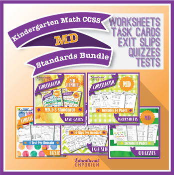 Preview of Kindergarten Math MD Curriculum MEGA Bundle: Kindergarten Measurement & Data