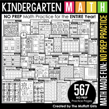 Preview of Kindergarten Math Made Fun (NO PREP Practice)