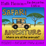 Kindergarten Math Mission-Escape Room Safari Mystery End o