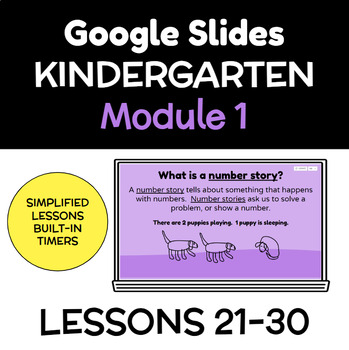 Preview of Kindergarten Math Module 1 Lesson Slides - Lessons 21-37 Original Eureka Aligned