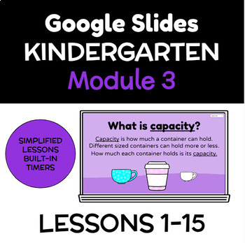 Preview of Kindergarten Math Module 3 Lesson Slides - Lessons 1-15 Original Eureka Aligned