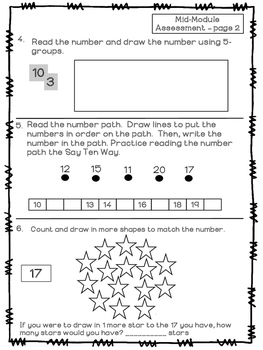 Kindergarten Math Module 5 Mid & End Assessments | TpT