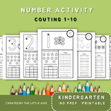 Kindergarten Math Number Activity ,Tracing,Coloring Worksh