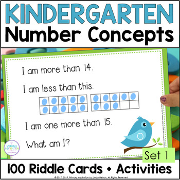 Preview of Kindergarten Math Spiral Review - Number Sense - Warm Up Activities