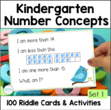 Kindergarten Number Sense Math Riddle Activities - Spiral Review