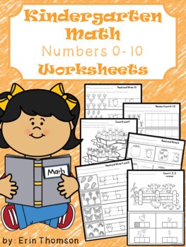 Preview of Kindergarten Math ~ Numbers 0-10 {Worksheets Only}