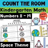 Kindergarten Math Numbers 11 to 19 Write the Room Space Ba