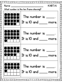 Kindergarten Math Numbers & Operations in Base Ten by Becca Giese