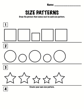 Kindergarten Math - Patterns - Size Patterns by Crystal Meyers | TpT