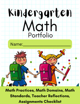Preview of Kindergarten Math Portfolio and Binder Organizer