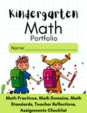 Kindergarten Math Portfolio and Binder Organizer