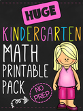 Kindergarten Math Printable Worksheet Pack - NO PREP