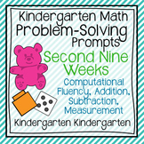 Kindergarten Math Problem Solving Prompts 2nd Nine Weeks