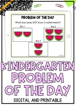 Preview of Kindergarten Math Problem of the Day Number Talks