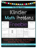 Kindergarten Math Problems Freebie