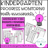 Kindergarten Math Progress Monitoring Assessments | Math I