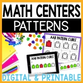 Kindergarten Math Repeating Patterns Centers Digital and P