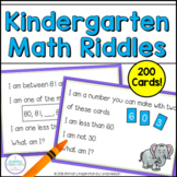 Kindergarten Math Riddles Bundle - Vocabulary and Mental Math
