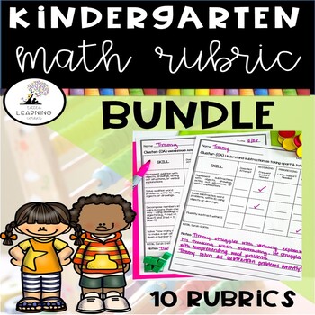 Preview of Kindergarten Math Rubrics Bundle | Assessments Data Collection