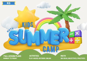 Preview of Kindergarten Math & STEM Summer Camp full lessons plans - three weeks