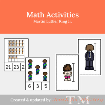 Preview of Kindergarten Math Sheets: Martin Luther King Jr.