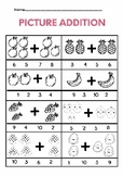 Kindergarten Math - Simple Addition and Subtraction Worksh