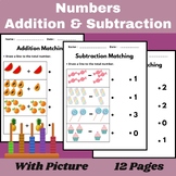Kindergarten Math - Simple Matching Addition&Subtraction W