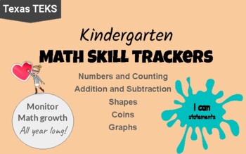 Preview of Kindergarten Math Skill Trackers