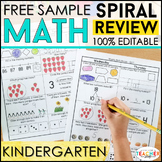 Kindergarten Math Spiral Review |  Kindergarten Math Homew