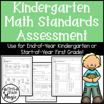 Preview of Kindergarten Math Standards Assessment