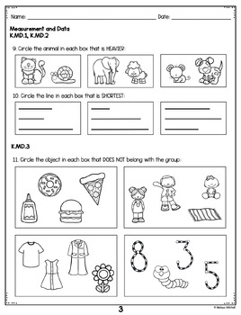 Kindergarten Math Standards Assessment by First Grade Magic - Melissa ...