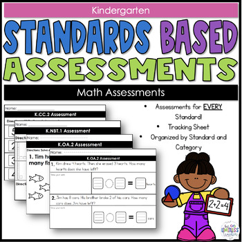 Preview of Kindergarten Math Standards Based Assessments