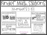 Kindergarten Math Stations Numbers 1-10
