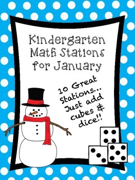 Preview of Kindergarten Math Stations for January (10 Activities)