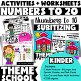 Kindergarten Math: Subitizing Numbers to 20 Task Cards and