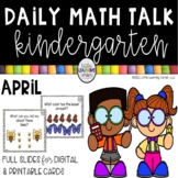 Kindergarten Math Talks - April -Digital and Printable
