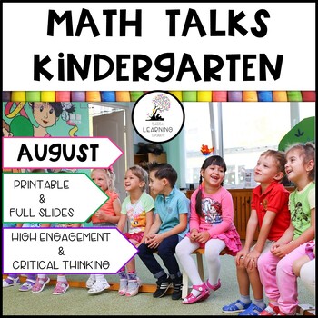 Preview of Kindergarten Math Talks - August - Digital and Printable