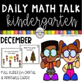 Kindergarten Math Talks - December - Digital and Printable