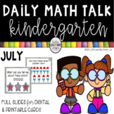 Kindergarten Math Talks - July - Digital and Printable