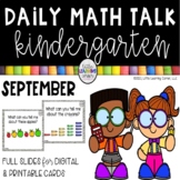 Kindergarten Math Talks - September - Digital and Printable