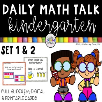 Preview of Kindergarten Math Talks - Set 1 & 2