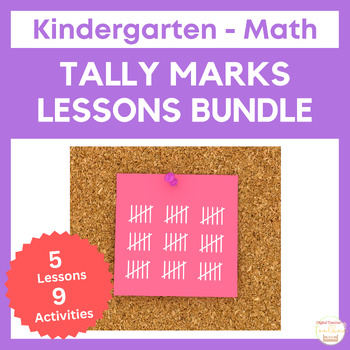 Preview of Kindergarten Math - Tally Marks Lessons BUNDLE