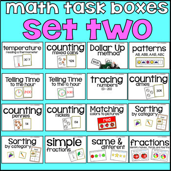 Math Task Boxes {set two}