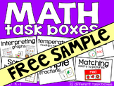 Kindergarten Math Task Boxes - FREE SAMPLE