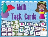Kindergarten Math Task Cards (80 Cards and Recording Sheets)
