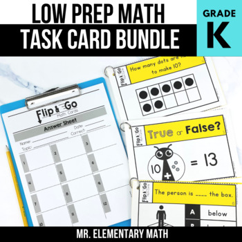 Preview of Kindergarten Math Task Cards & Review - Early Finisher Activities