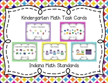 Preview of Kindergarten Math Task Cards and Flashcards