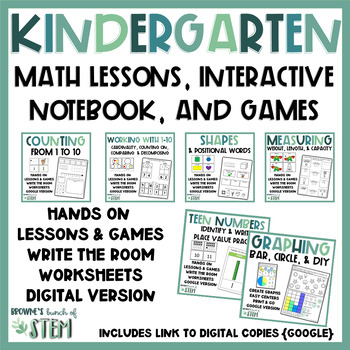 Preview of Kindergarten Math Unit Bundle: A Full Year of Lessons, Notebooks, and Activities