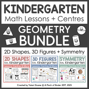 Preview of Kindergarten Math Units: GEOMETRY BUNDLE